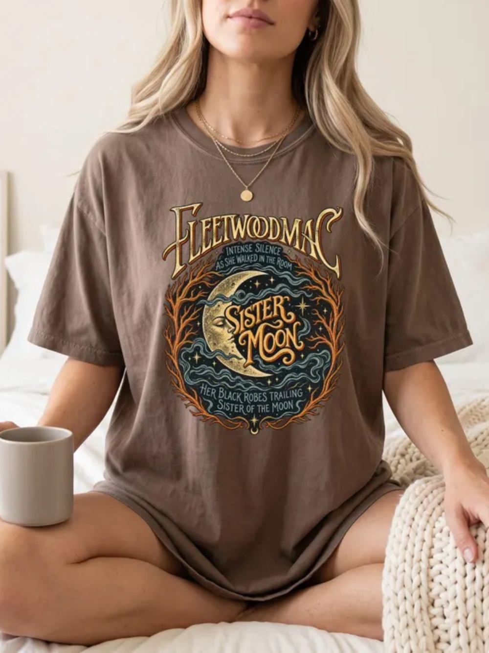 Comfort Colors Fleetwood Mac 'Sister Moon' Tee, Boho Witch Top Gift, Classic tee